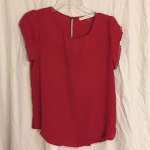 True Red Cap Sleeve Shirt